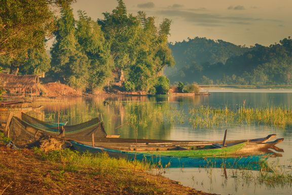 Barque sur le lac