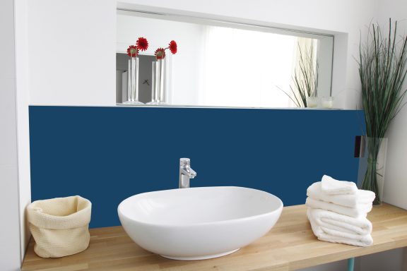 Panneau de vasque pour salle de bain couleur bleu nuit Deluart