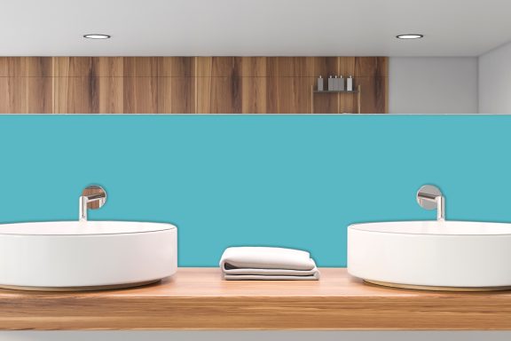 Panneau de vasque pour salle de bain couleur bleu Deluart