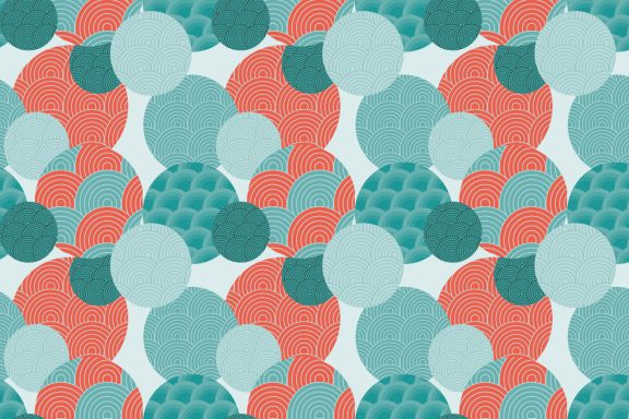 Têtes de lit - Adultes - Bulles japonaises bleu