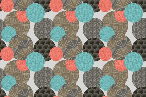 Têtes de lit - Adultes - Bulles japonaises taupe
