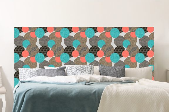 Têtes de lit - Adultes - Bulles japonaises taupe
