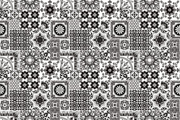 Salle de bain - Douche - Byzance noir et blanc