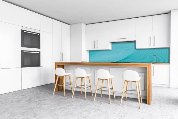 Courbes design bleu