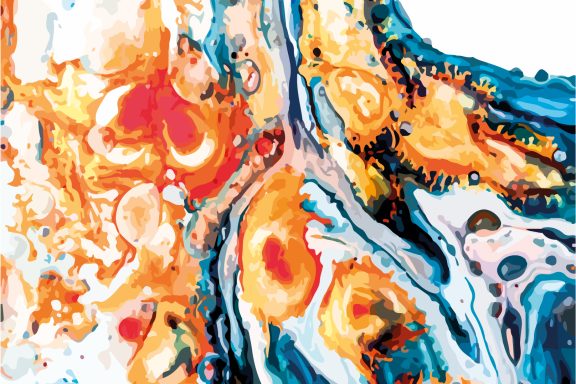 Salle de bain - Douche - Fluide art volcano