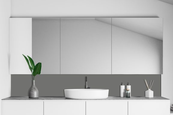 Panneau de vasque pour salle de bain couleur gris foncé Deluart