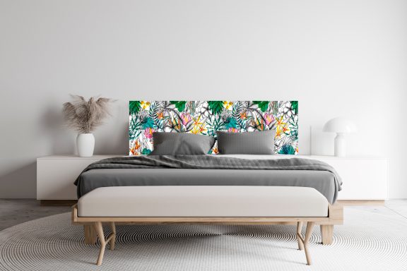 Tête de lit hibiscus orange Deluart