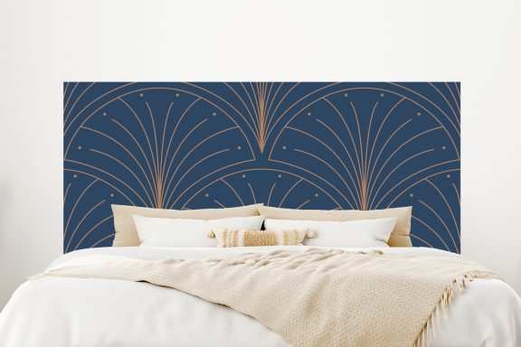 Jacquard art déco bleu