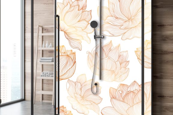 Lotus art déco blanc