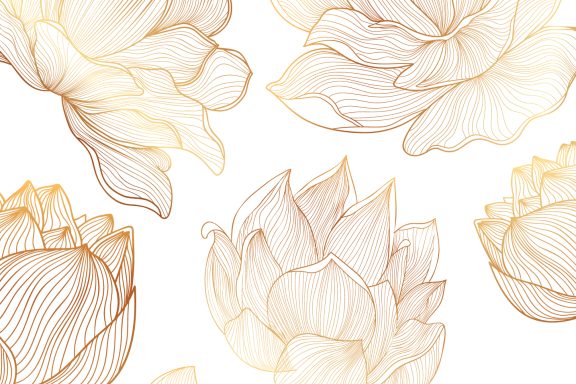 Lotus art déco blanc