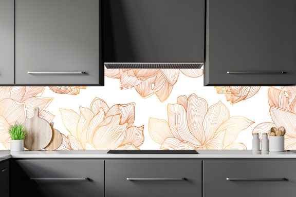 Lotus art déco blanc