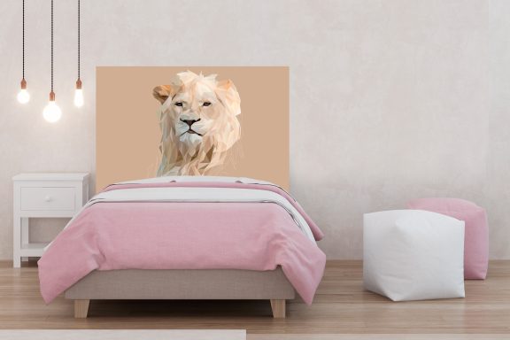 Origami lion beige