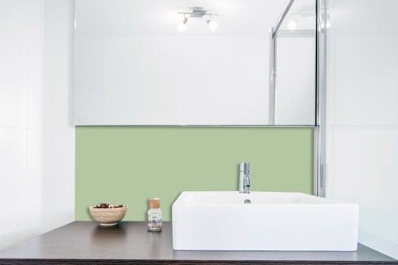 Panneau de vasque pour salle de bain couleur vert amande Deluart