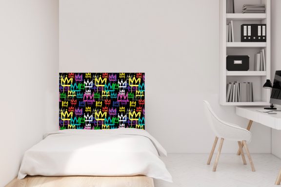 Tête de lit couronne multicolore Deluart