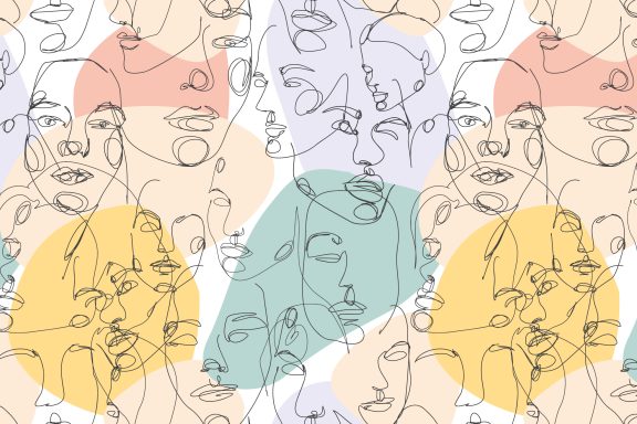 Têtes de lit - Ados - Visages colorés