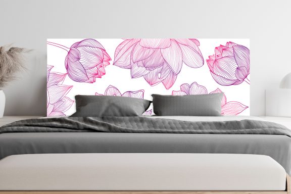 Lotus art déco rose