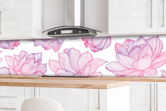 Lotus art déco rose