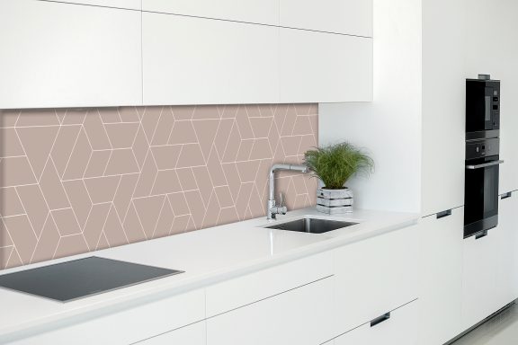 Chevrons graphiques taupe