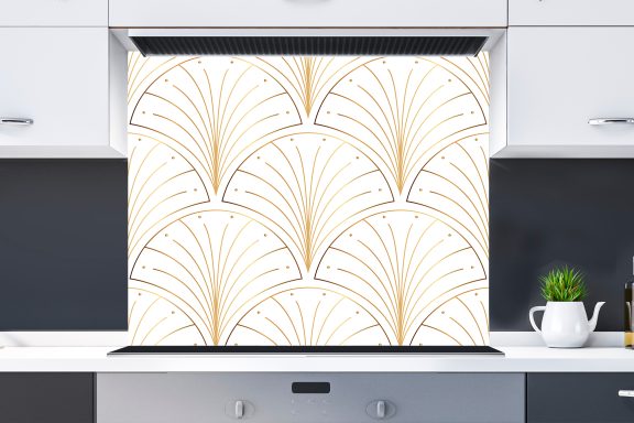 Jacquard art déco cappuccino