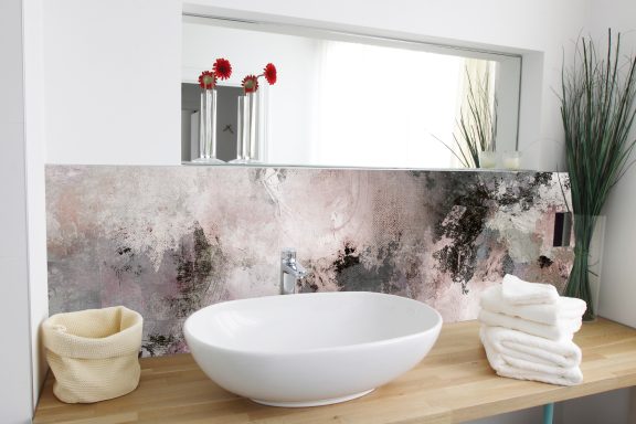 Salle de bain - Vasque / Bain - Nuages de couleurs vintage