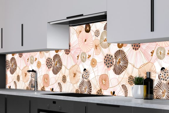 Crédences de cuisine - Panoramique - Osaka flowers vintage