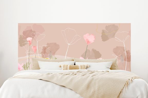 Coquelicots graphiques beige