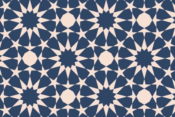 Mosaïque étoiles bleu