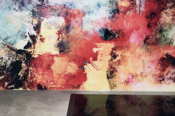 Crédence panoramique Peinture à l'Huile Multicolore Finition Mate