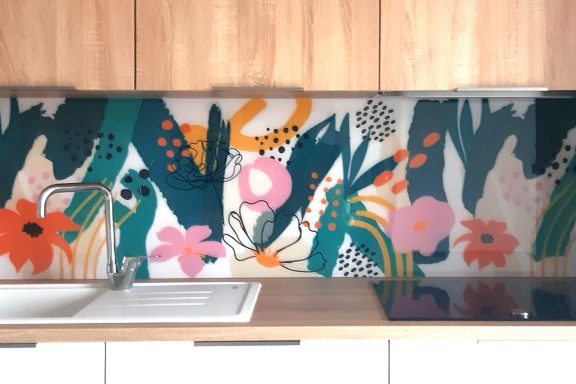 Crédence panoramique Tropique Graphique Finition Satiné