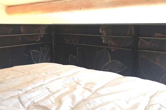 Crédence panoramique Lotus Art Décos Noir Finition Mate