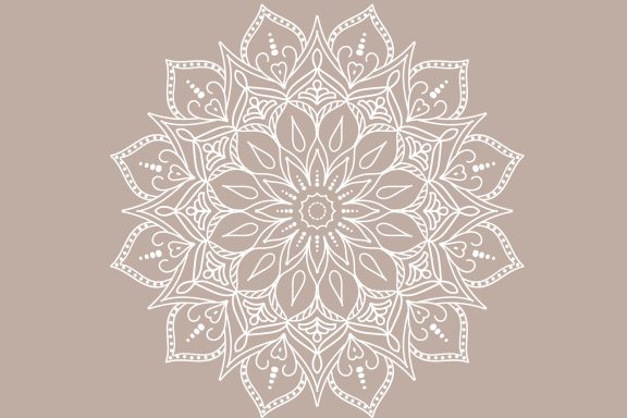 Mandalas blanc et taupe version 02