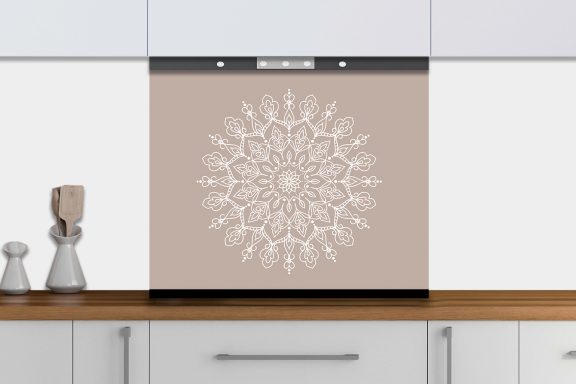 Mandalas blanc et taupe version 05