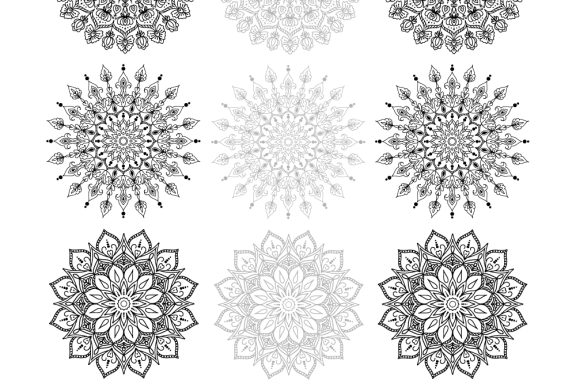 Mandalas Noir et Blanc