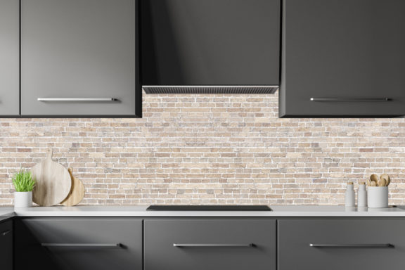 Crédences de cuisine - Fond de hotte - Briques